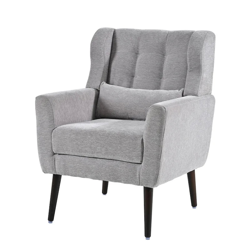 Fauteuil d'appoint moderne, Fauteuil en chenille pour salon, Fauteuil rembourré confortable