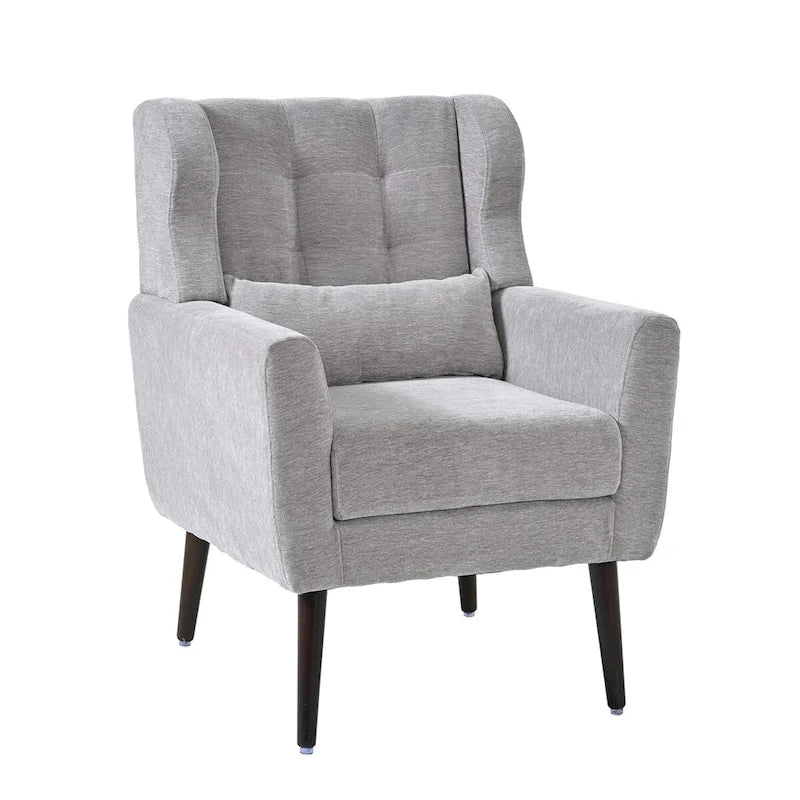 Fauteuil d'appoint moderne, Fauteuil en chenille pour salon, Fauteuil rembourré confortable