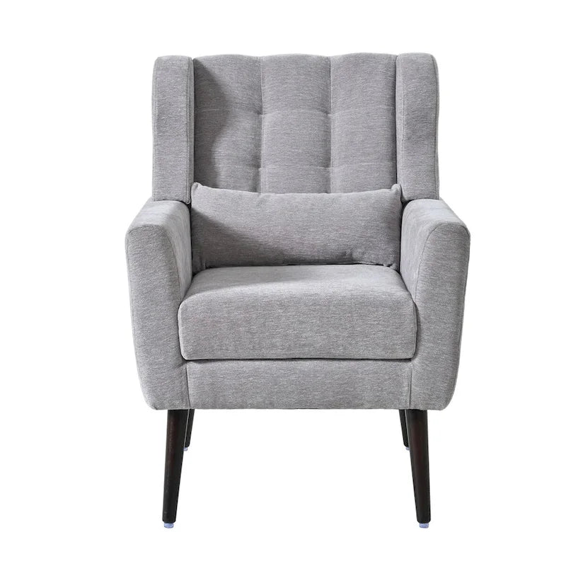 Fauteuil d'appoint moderne, Fauteuil en chenille pour salon, Fauteuil rembourré confortable