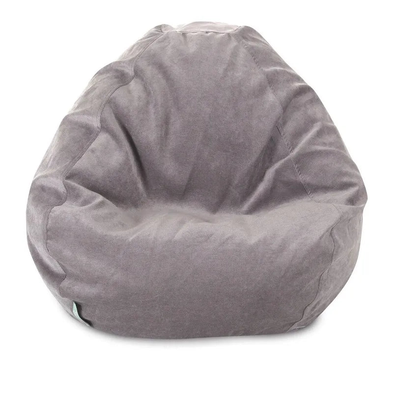 Fauteuil poire en mousse déchiquetée