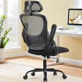 Fauteuil de bureau à roulettes, ergonomique, dossier haut en maille