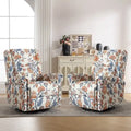 Fauteuil relax pivotant et basculant manuel en tissu fleuri