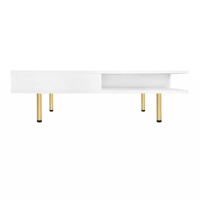 Table basse exquise laquée à pieds dorés