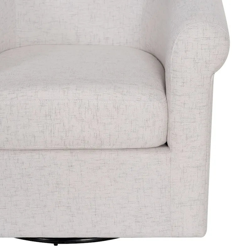 Fauteuil pivotant Bone Fabric Accent