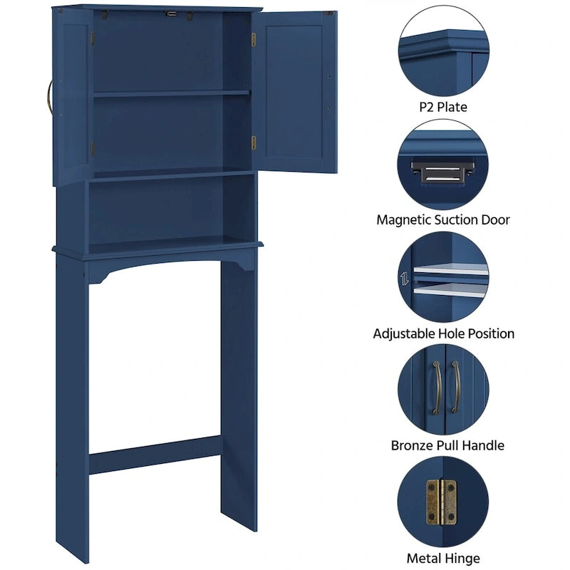 Étagère de rangement gain de place pour toilettes
