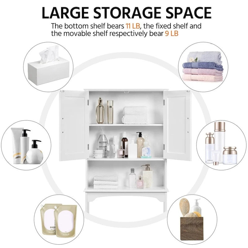Étagère de rangement gain de place pour toilettes