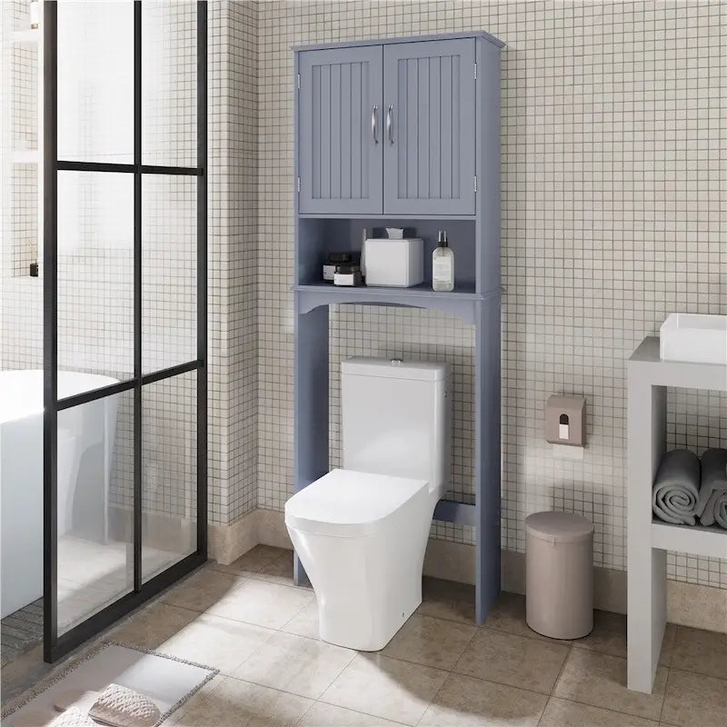 Étagère de rangement gain de place pour toilettes