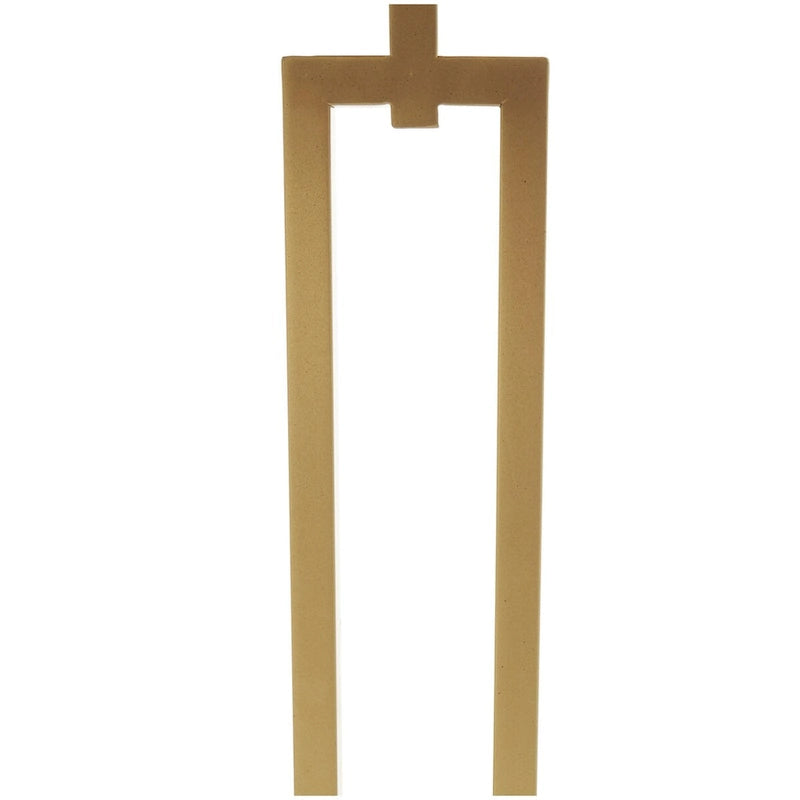 Table d'appoint géométrique en marbre blanc avec pied rectangulaire en métal doré